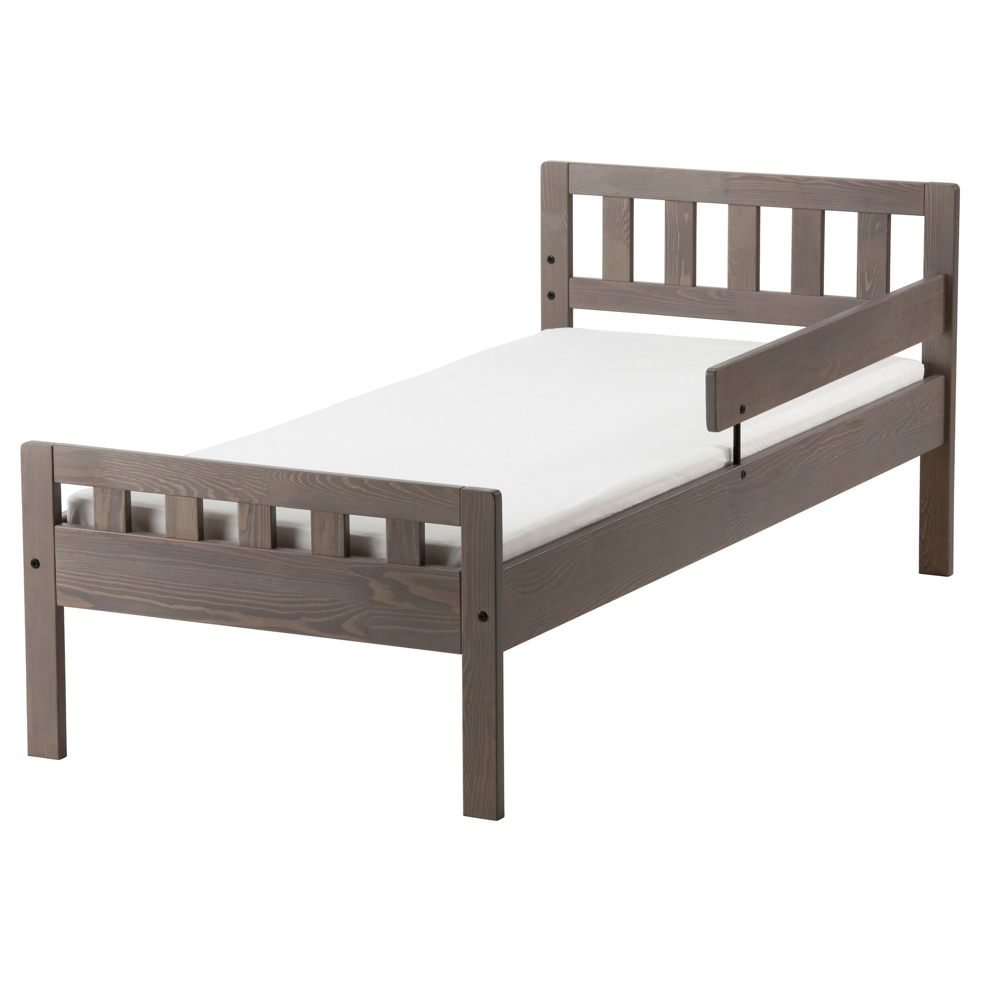 ikea mygga bed frame with slatted bed base solid wood a hard wearing natural material