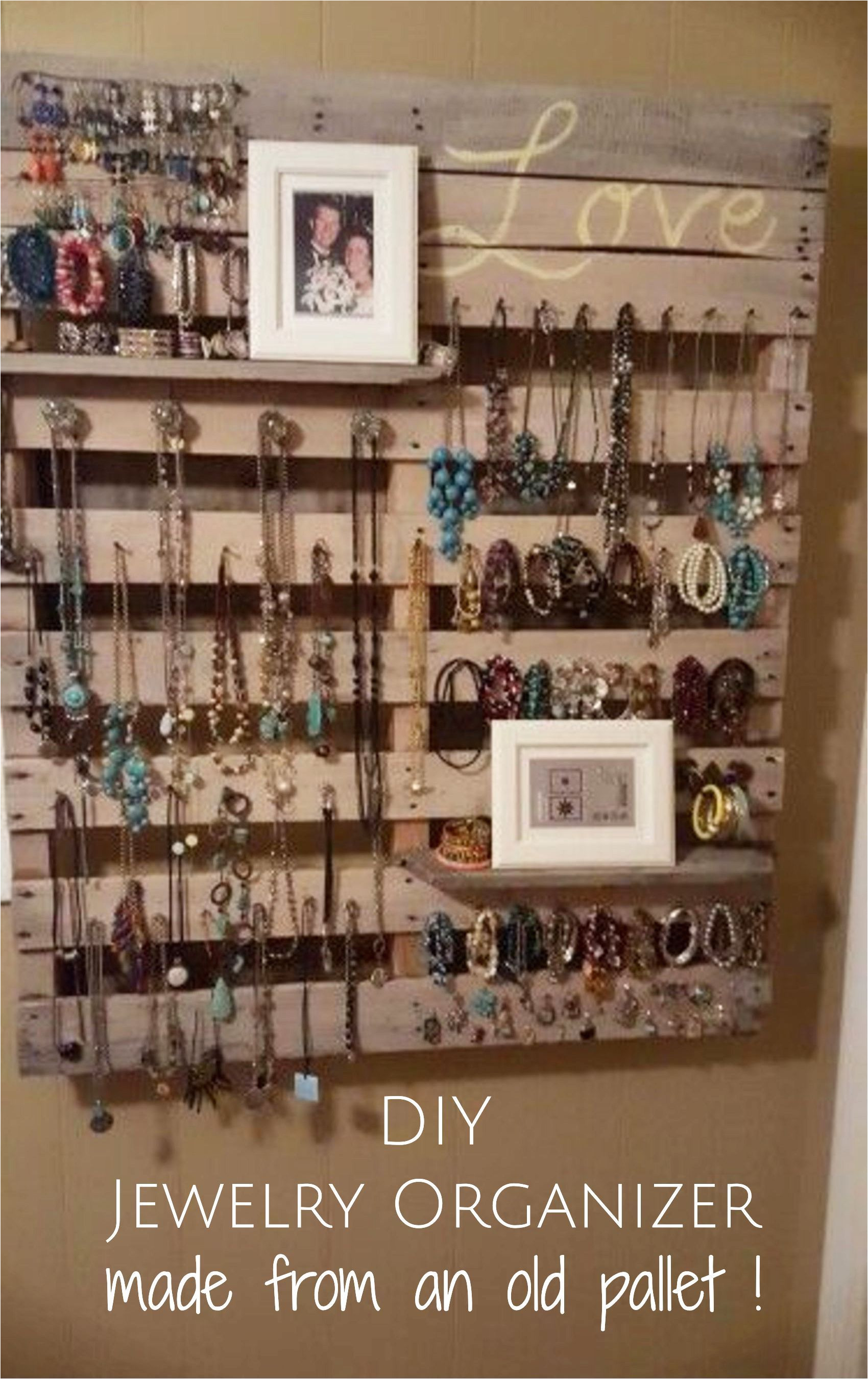 diy jewelry organizer made from an old pallet pallet wood diy projects and ideas to try