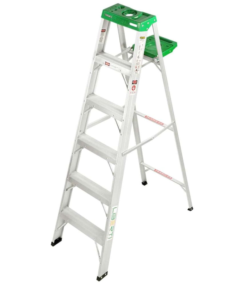 liberti aluminium 6 feet 5 years warranty diy ladder with utility tray