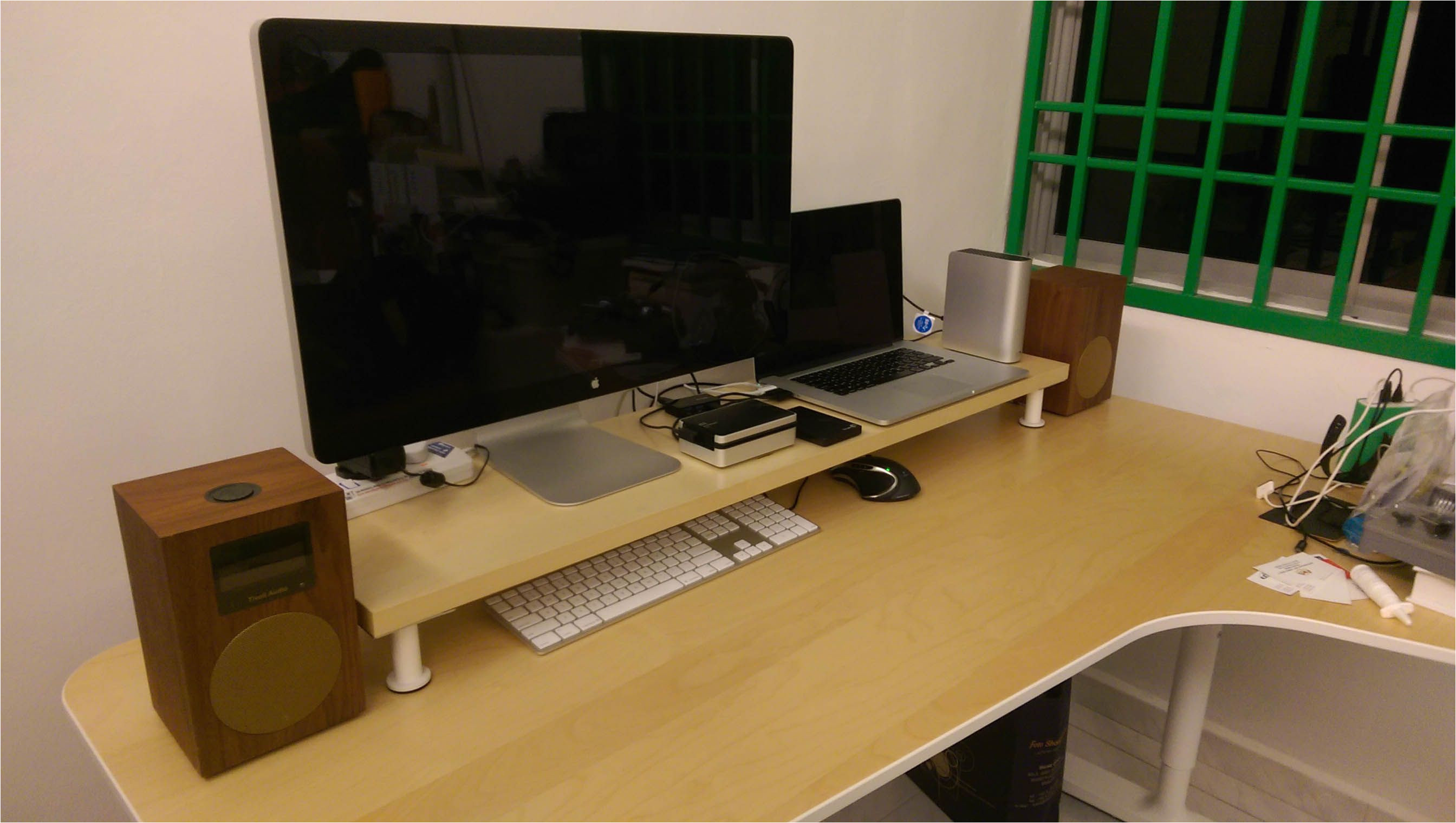 diy ikea desk shelf monitor stand parts 1 x ekby ja rpen 119x28 birch veneer 6 x capita legs 8 9cm white