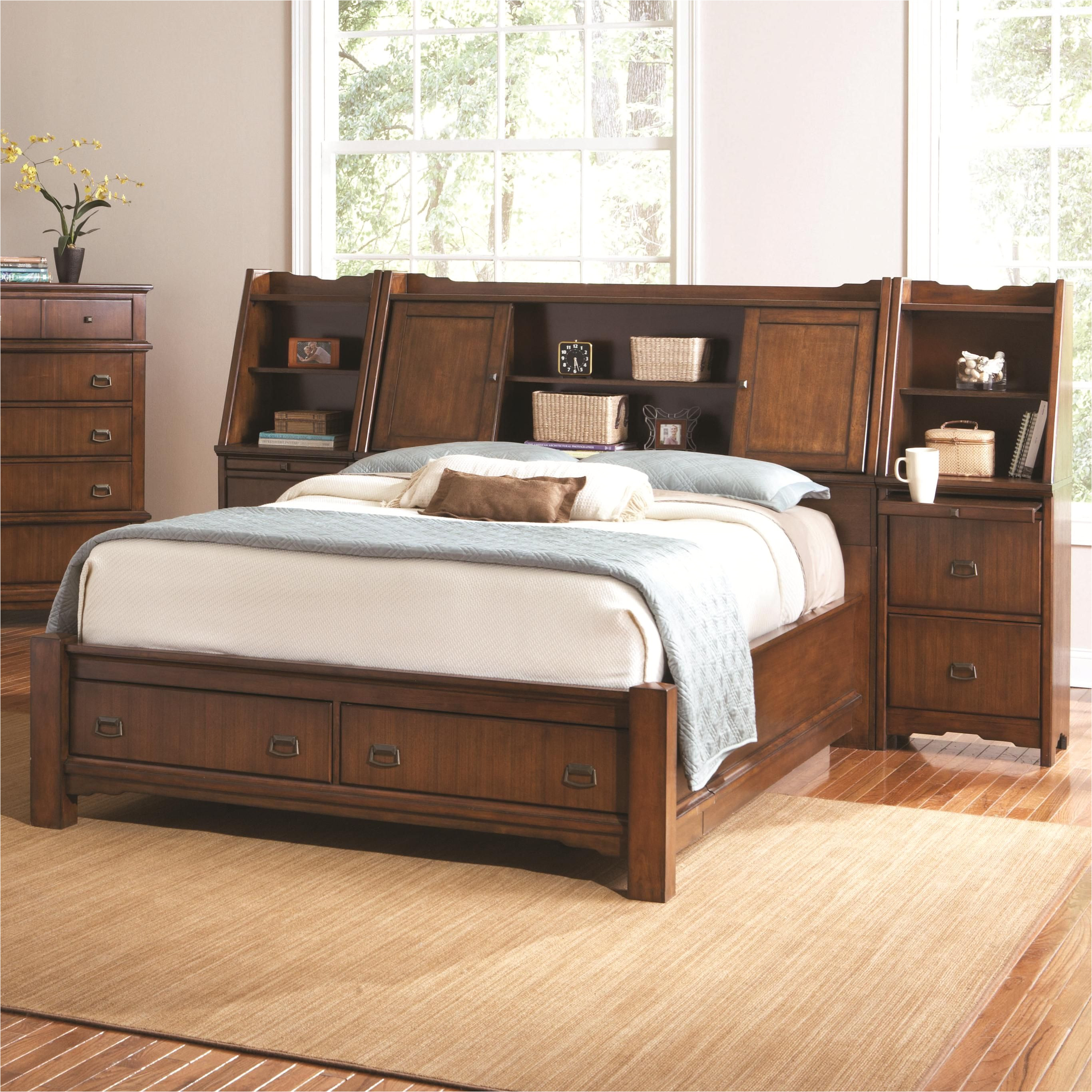 grendel eastern king bookcase bed with footboard storage and hutch headboard by coaster coaster bookcase bed