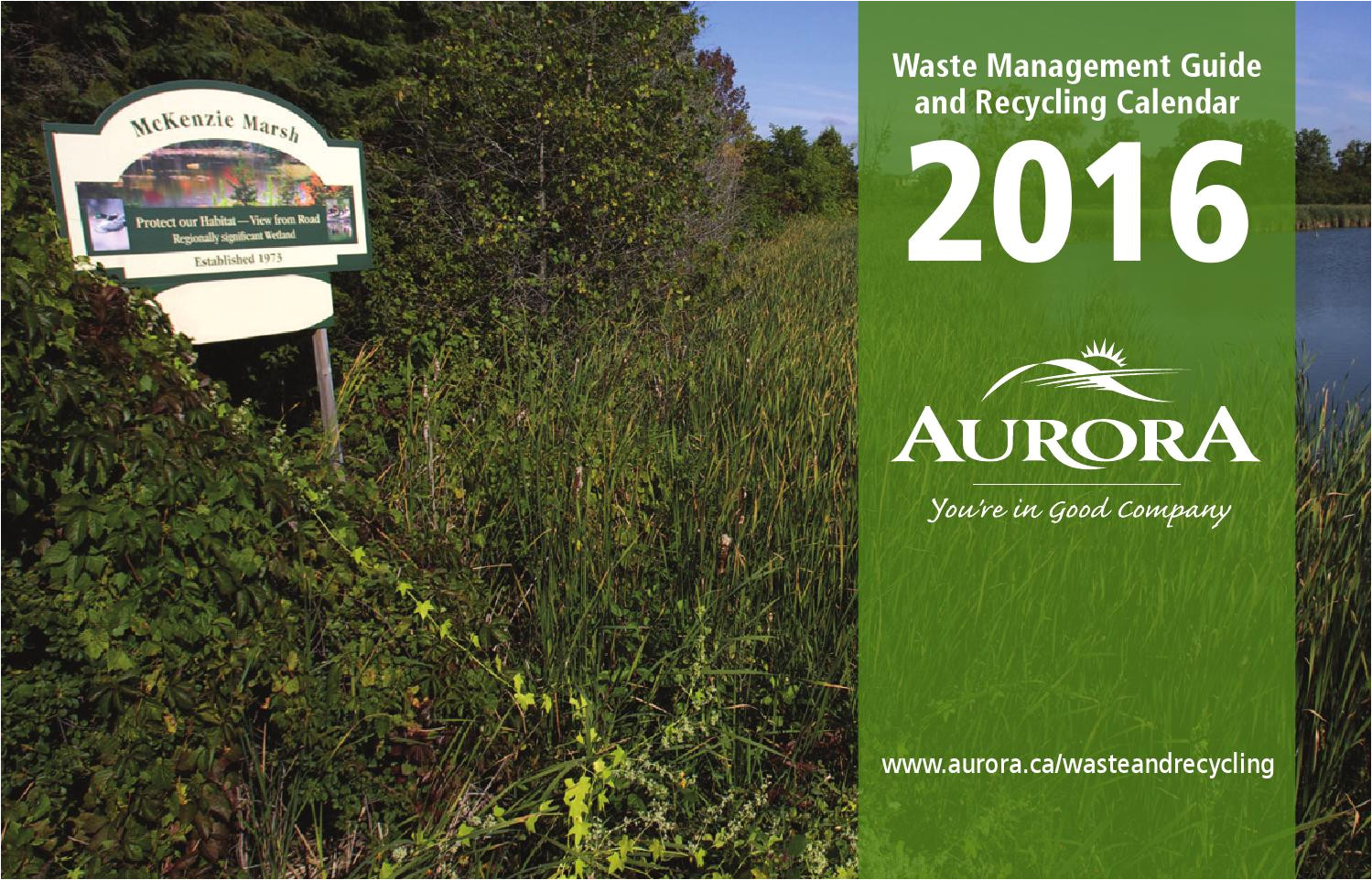 2016 waste management guide and recycling calendar by town of aurora issuu