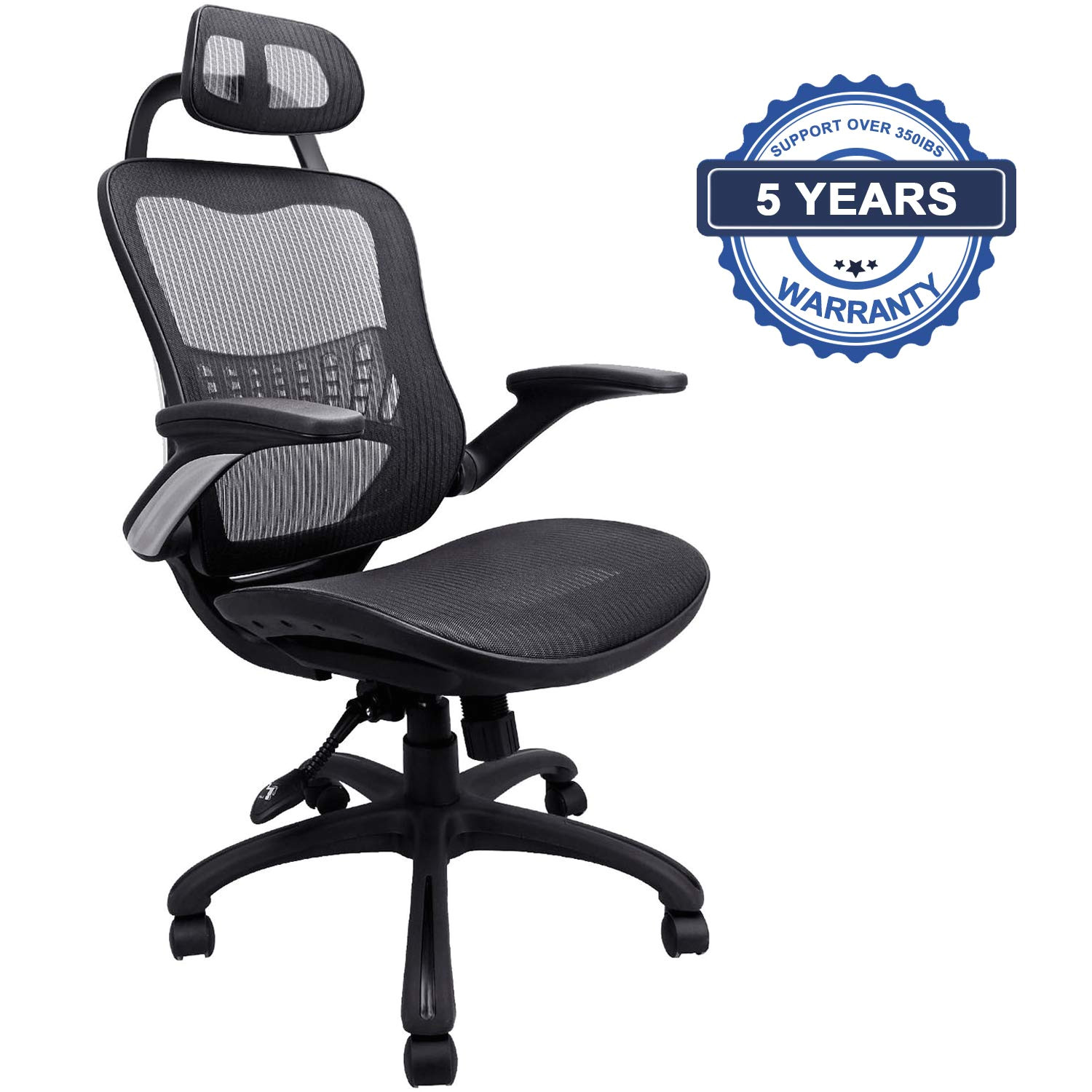 komene ergonomic office chair weight capacity over 350ibs unique breathable mesh cushion high back executive chairs with adjustable headrest backrest