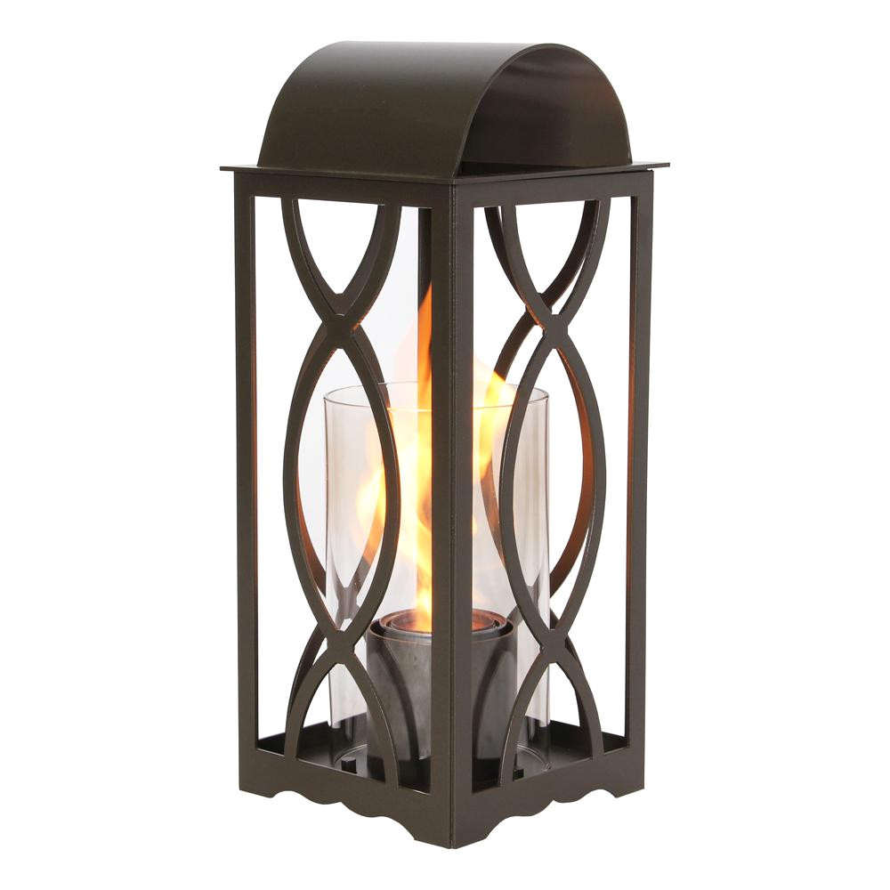 terra flame augusta 20 in lantern in bronze small size