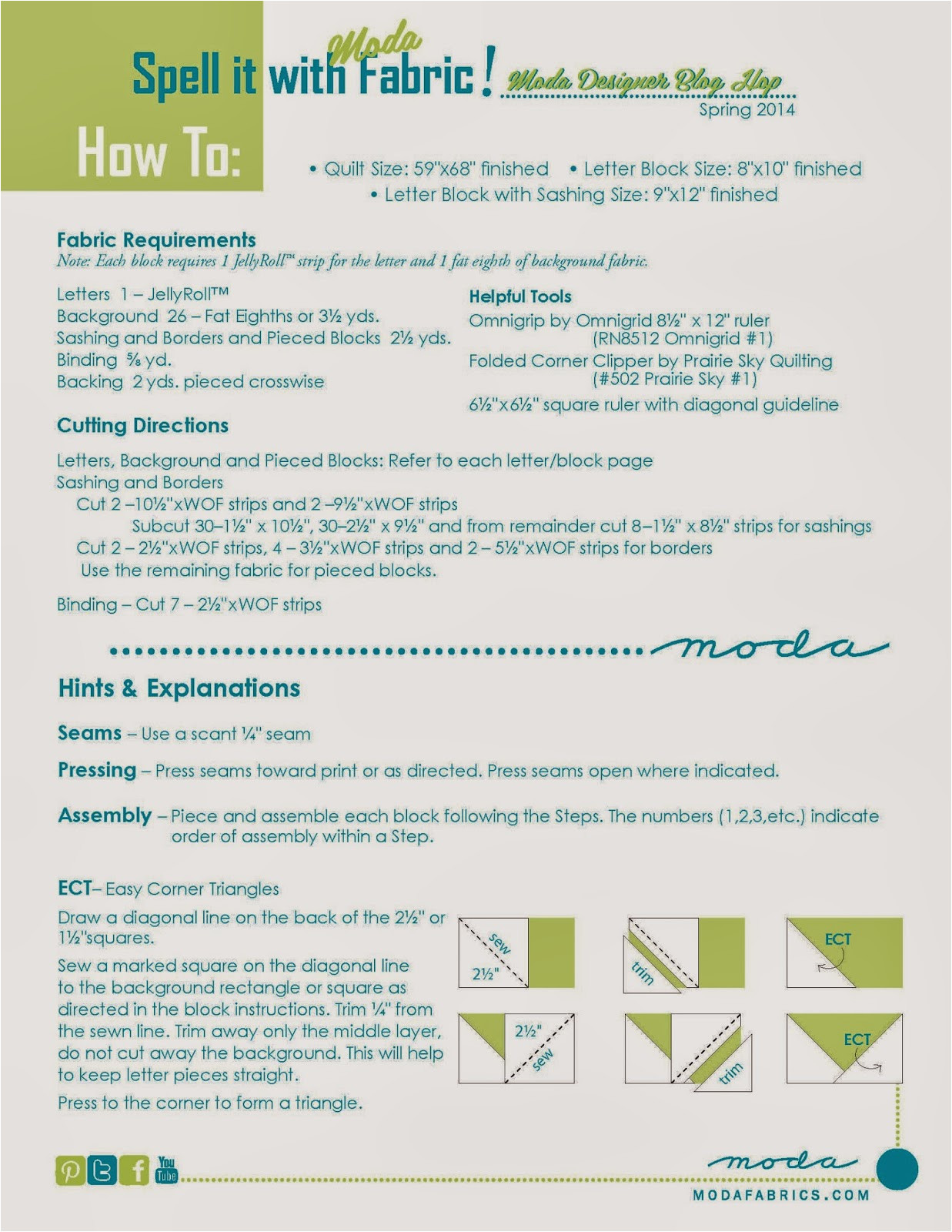 there are all kinds of ways to do the ect s including marking the squares or adding tape to your sewing machine for a guide we used the