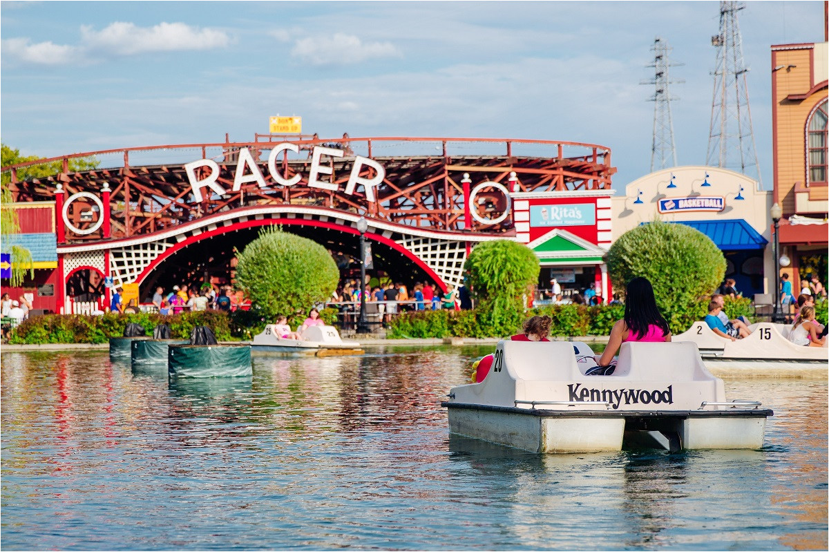 paddle boating on the lagoon at kennywood amusement park pittsburgh