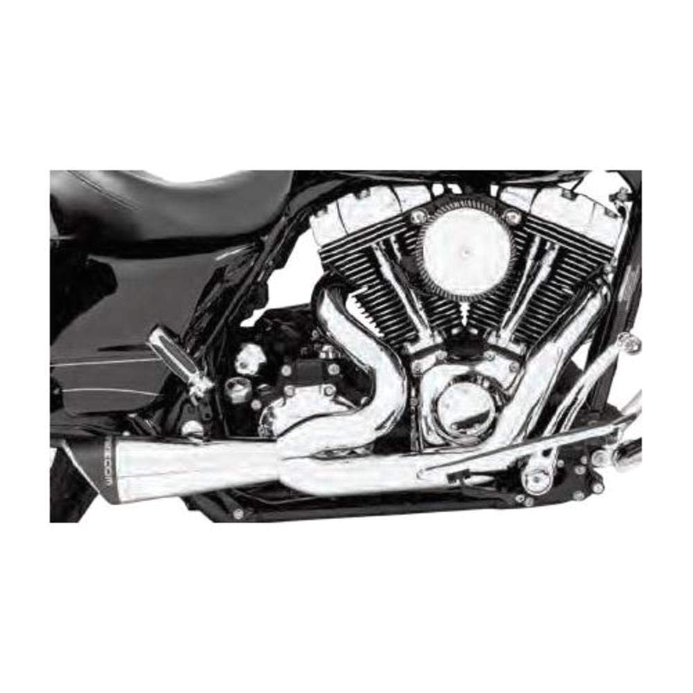 amazon com freedom hd00641 exhaust combat 2 1 shorty chrome with black sculpted tip 1 pack automotive