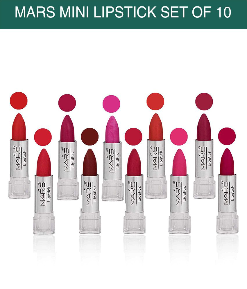 mars mini lipstick pack of 10 b multi color