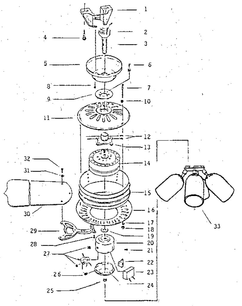 hampton bay ceiling fan parts replacement