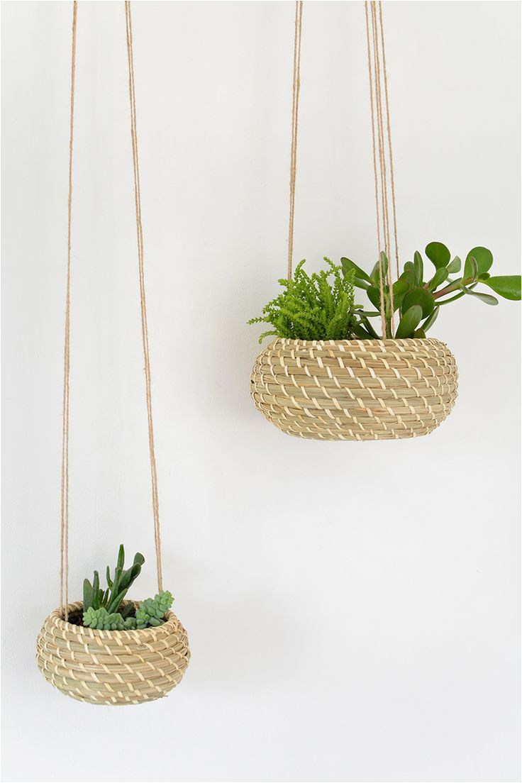 diy seagrass hanging planters ikea hanging planter hanging plant diy indoor