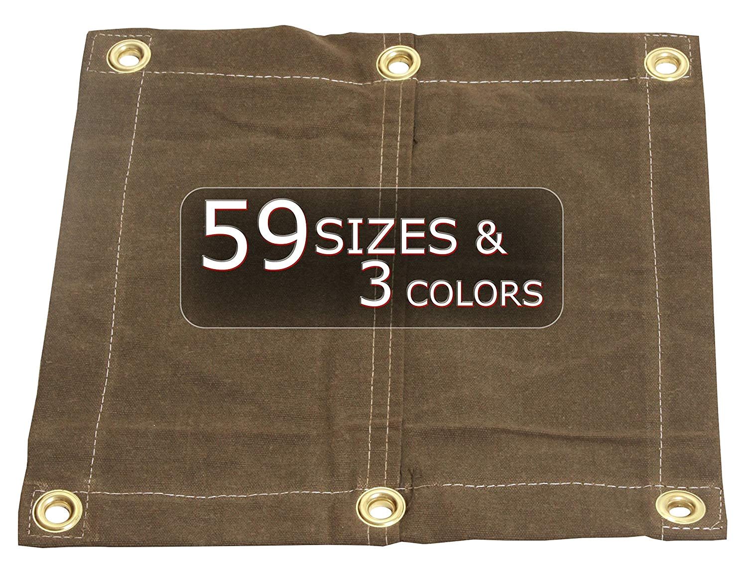 5x7 18oz heavy duty canvas tarp with grommets od green water mold and mildew resistant amazon com