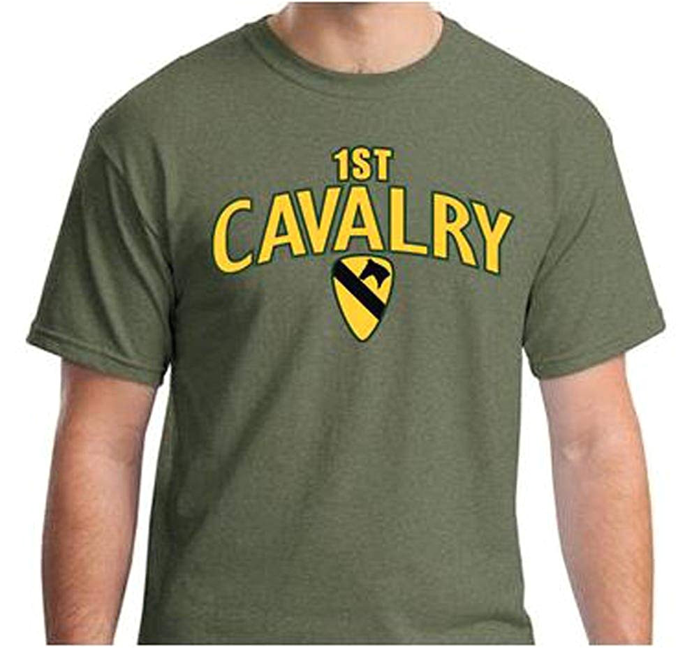 gildan u s army 1st cavalry t shirt black or od green