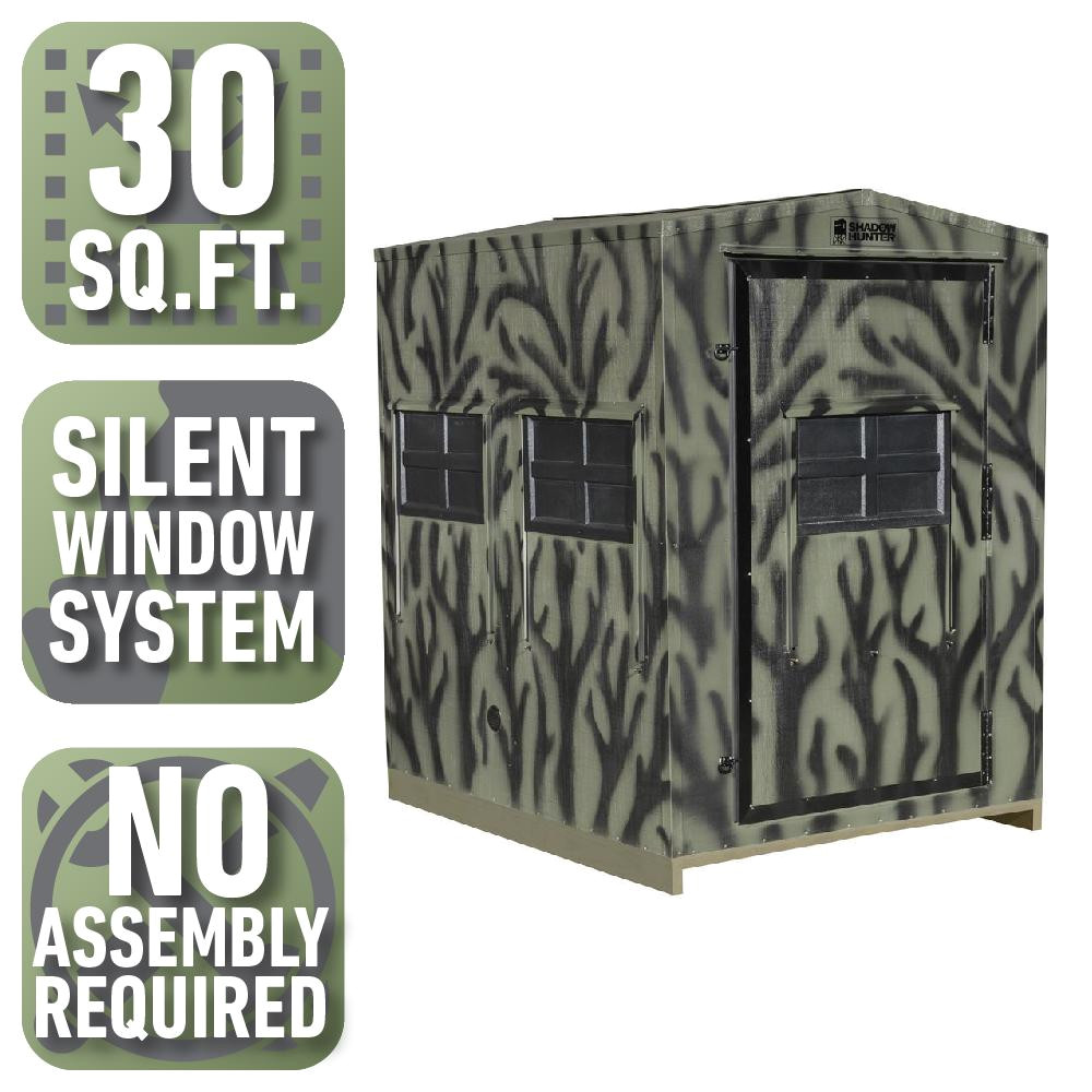 shadow hunter 5 ft x 6 ft insulated gun and crossbow hunting blind