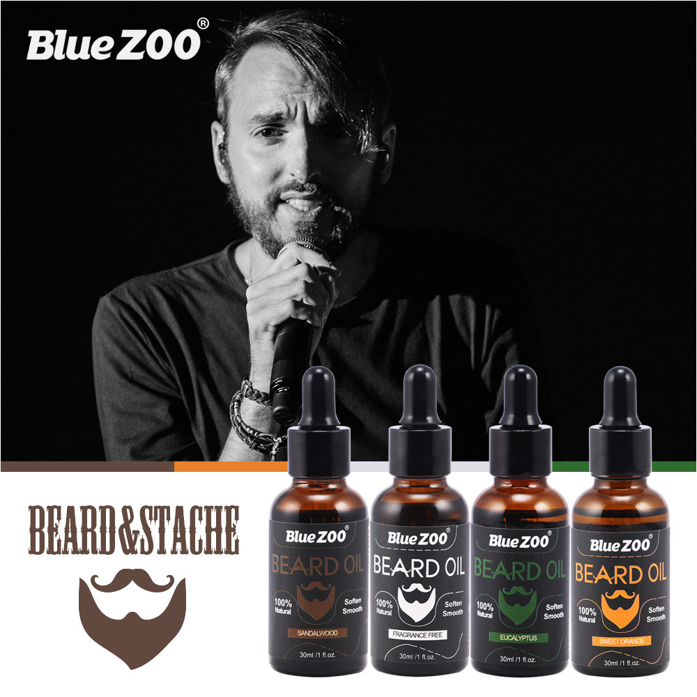 blue zoo 100 natural organic mens beard oil moisture and smooth hair growth oil face hair thicker essential oil bz020 in hair loss products from beauty