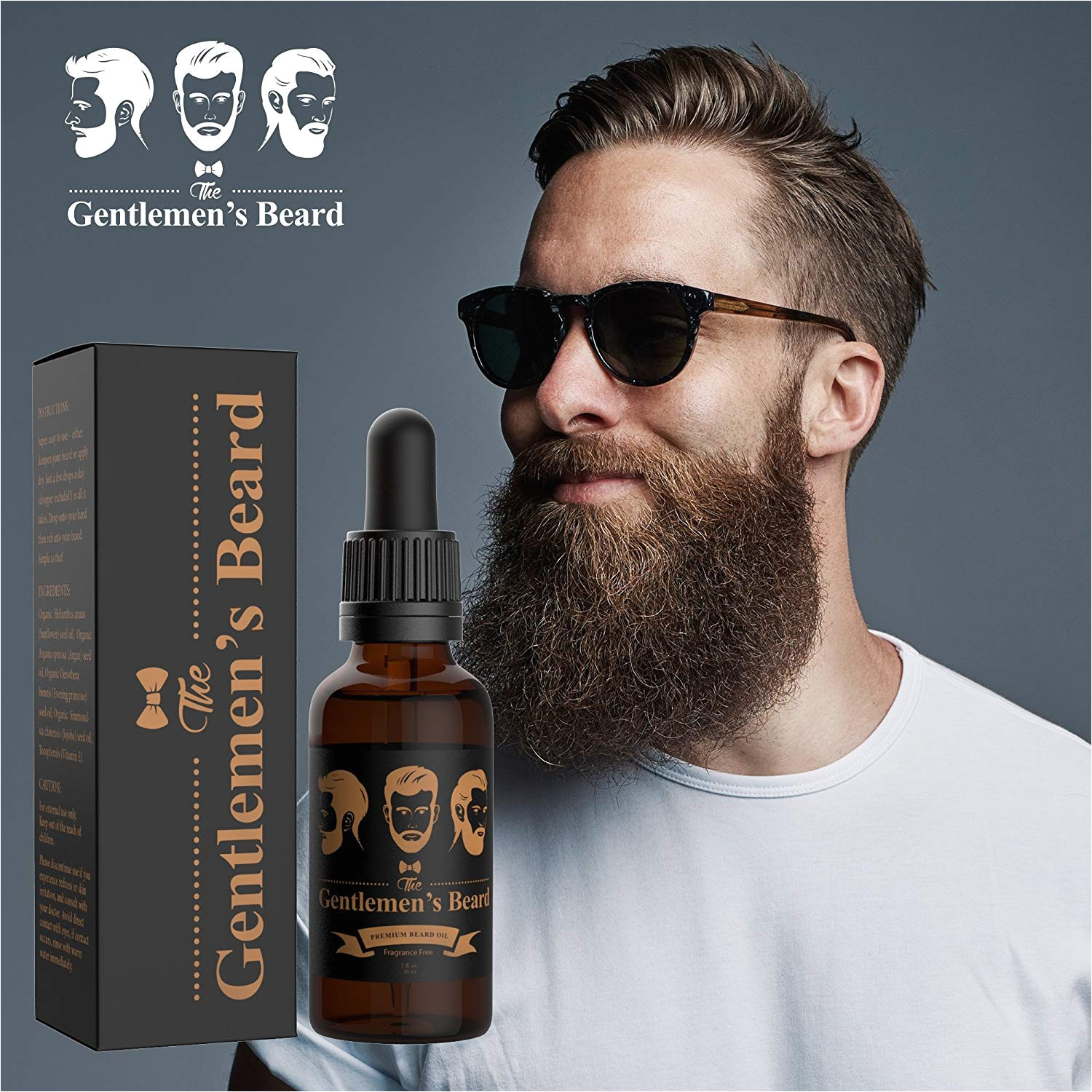 amazon com the gentlemen s beard premium beard oil leave in conditioner softener fragrance free beauty