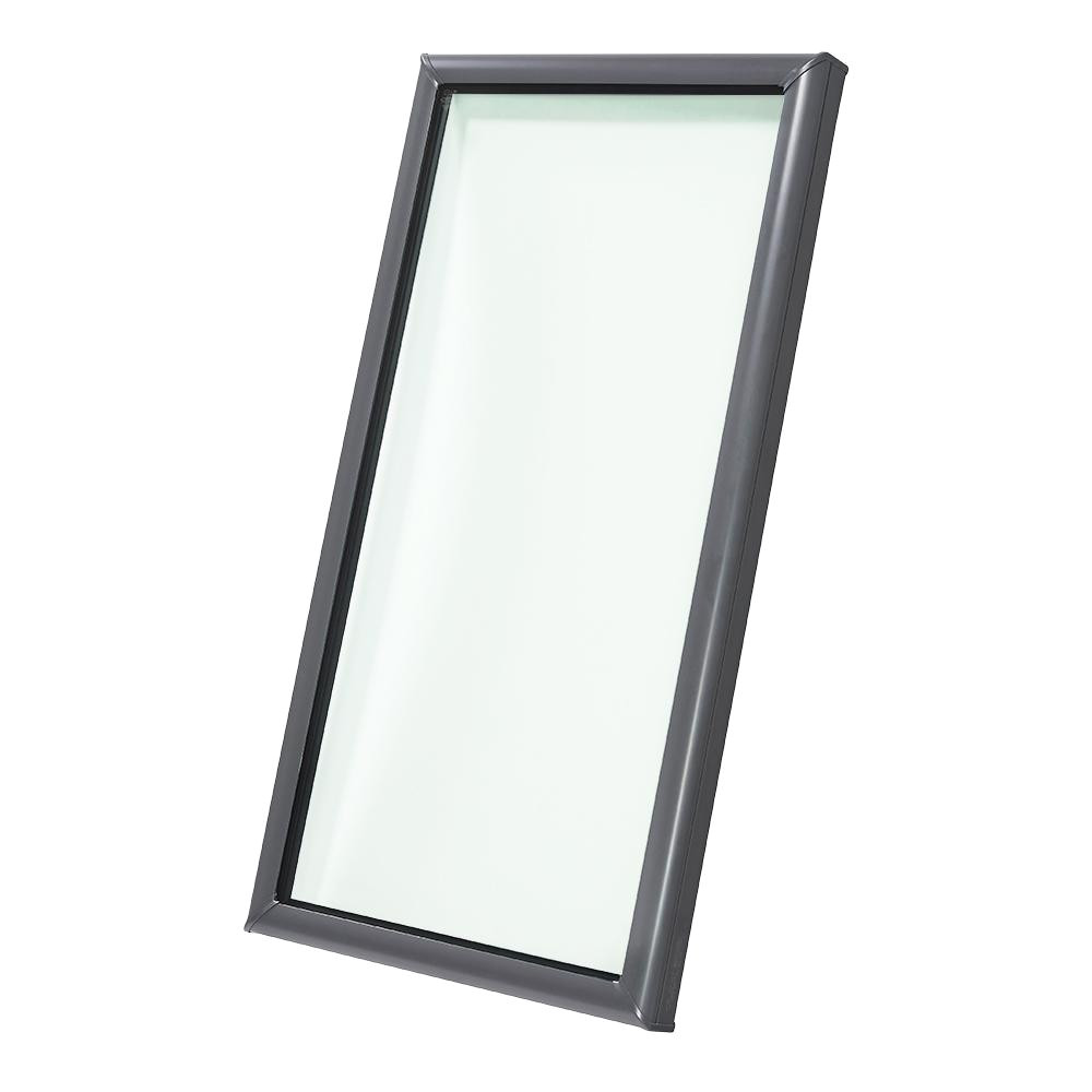 velux 22 1 2 in x 46 1 2 in fixed curb mount skylight with tempered low e3 glass