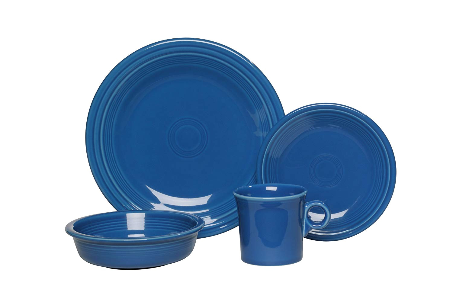 amazon com fiesta 4 piece place setting lapis dinnerware sets dinnerware sets