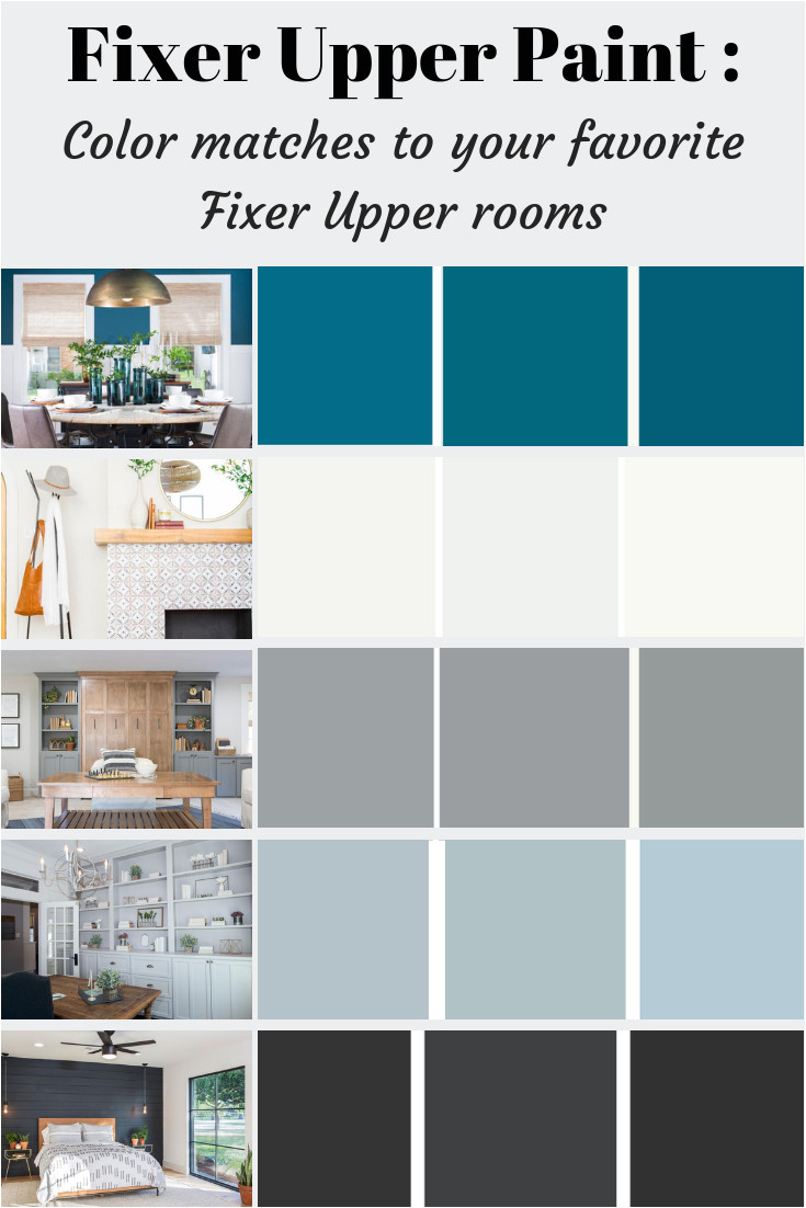 fixer upper paint color matches joanna gaines favorite paint colors palettes used on fixer upper fixerupper farmhouse joannagaines