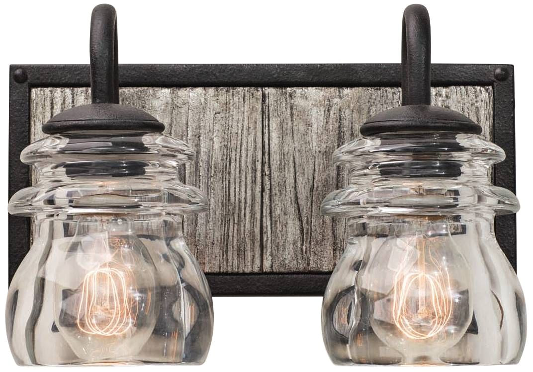 bainbridge 8 high black iron 2 light wall sconce 23n35 lamps plus