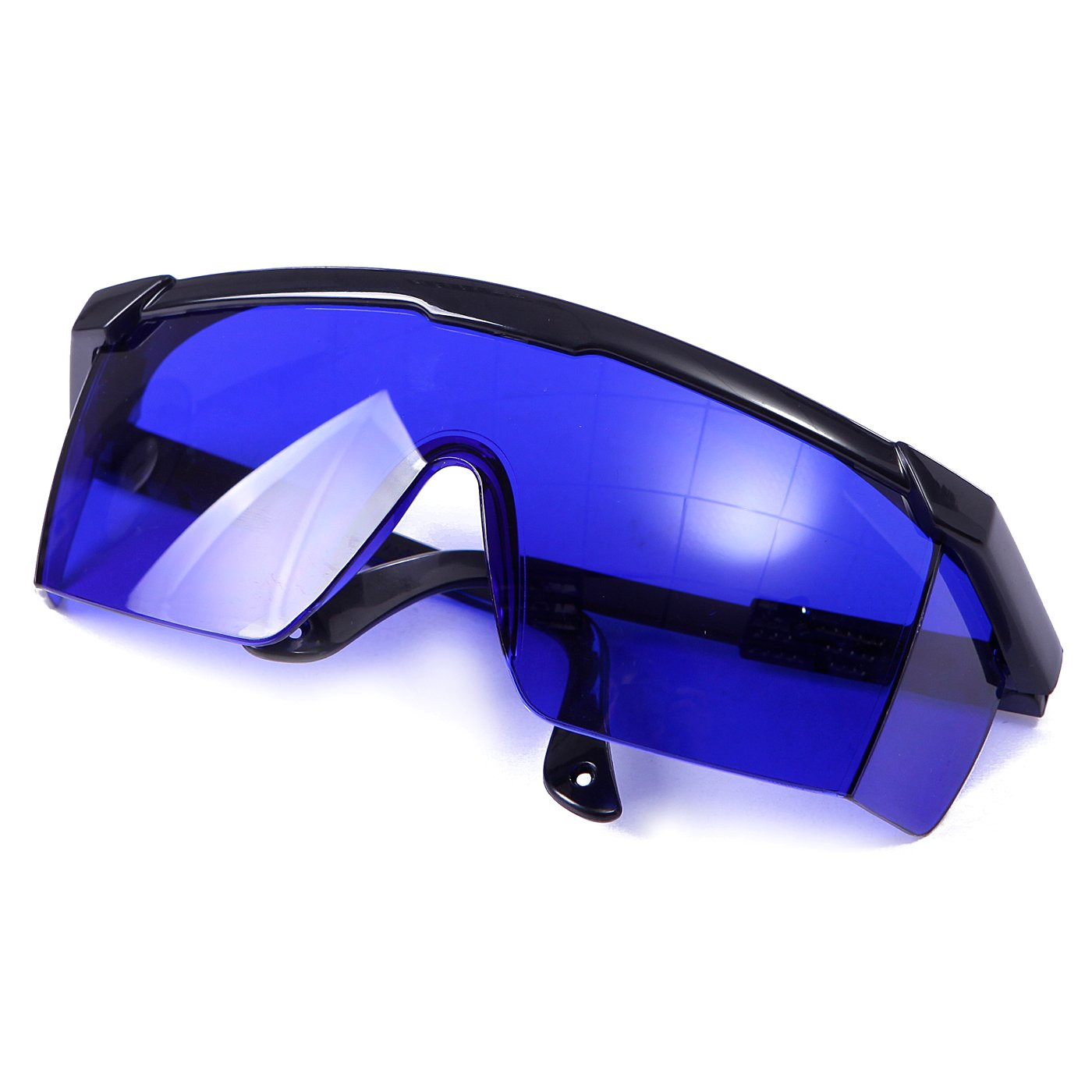 hde laser eye protection safety glasses for red and uv lasers with case blue amazon com