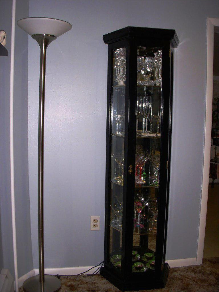 image of corner glass cabinet ikea