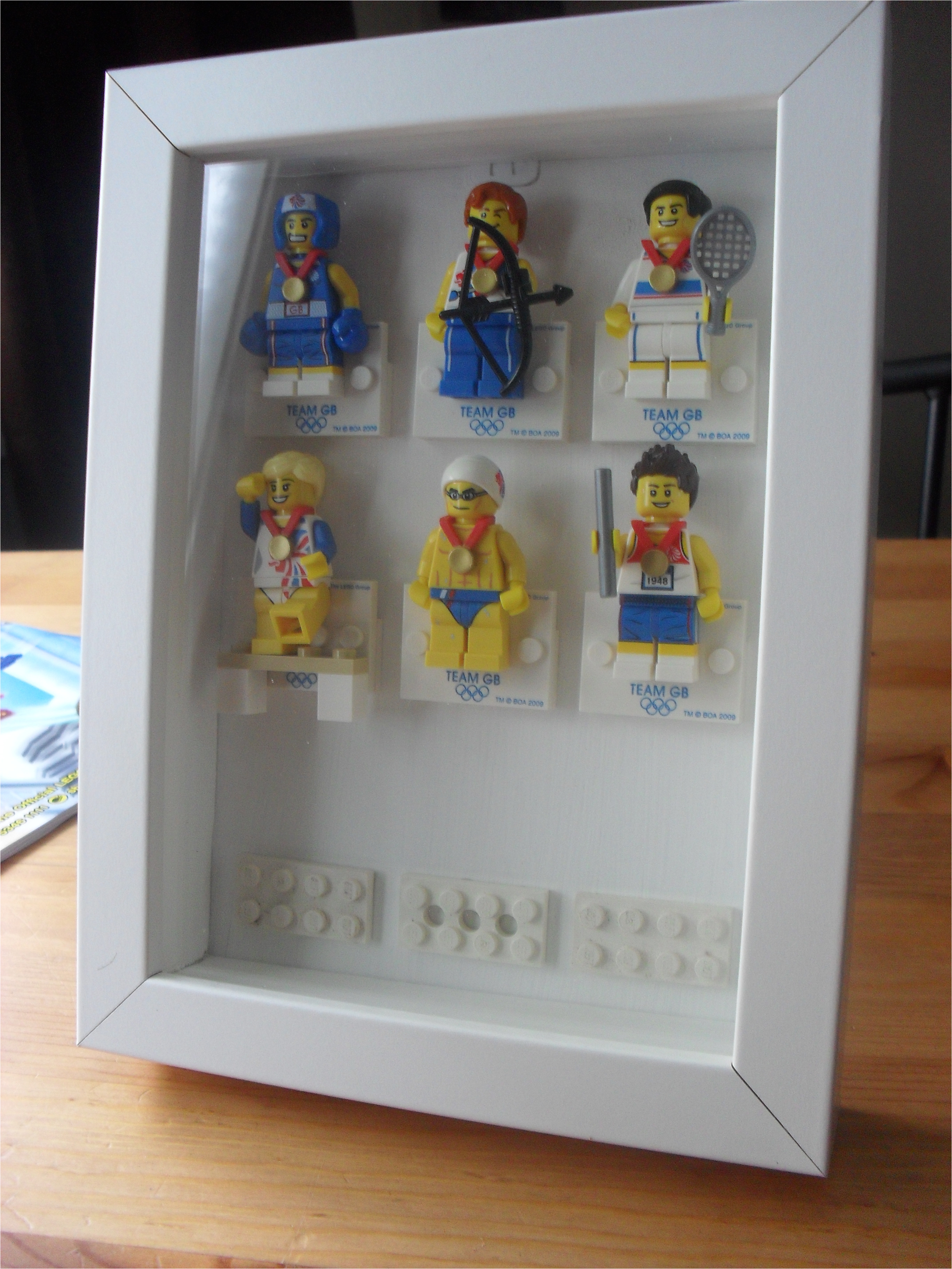 homemade lego minifigure display case