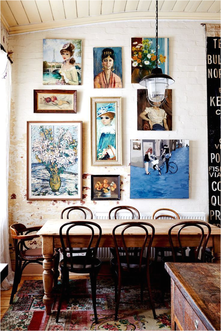 gallery wall in the dining room
