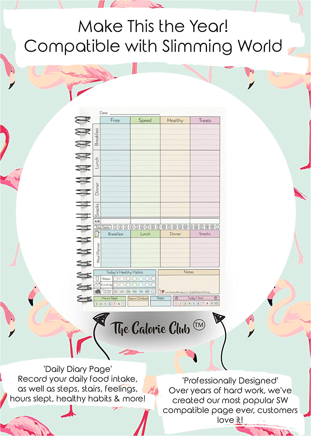 tracker food diary diet slimming world compatible 3 month planner log book 2019 46 amazon co uk office products