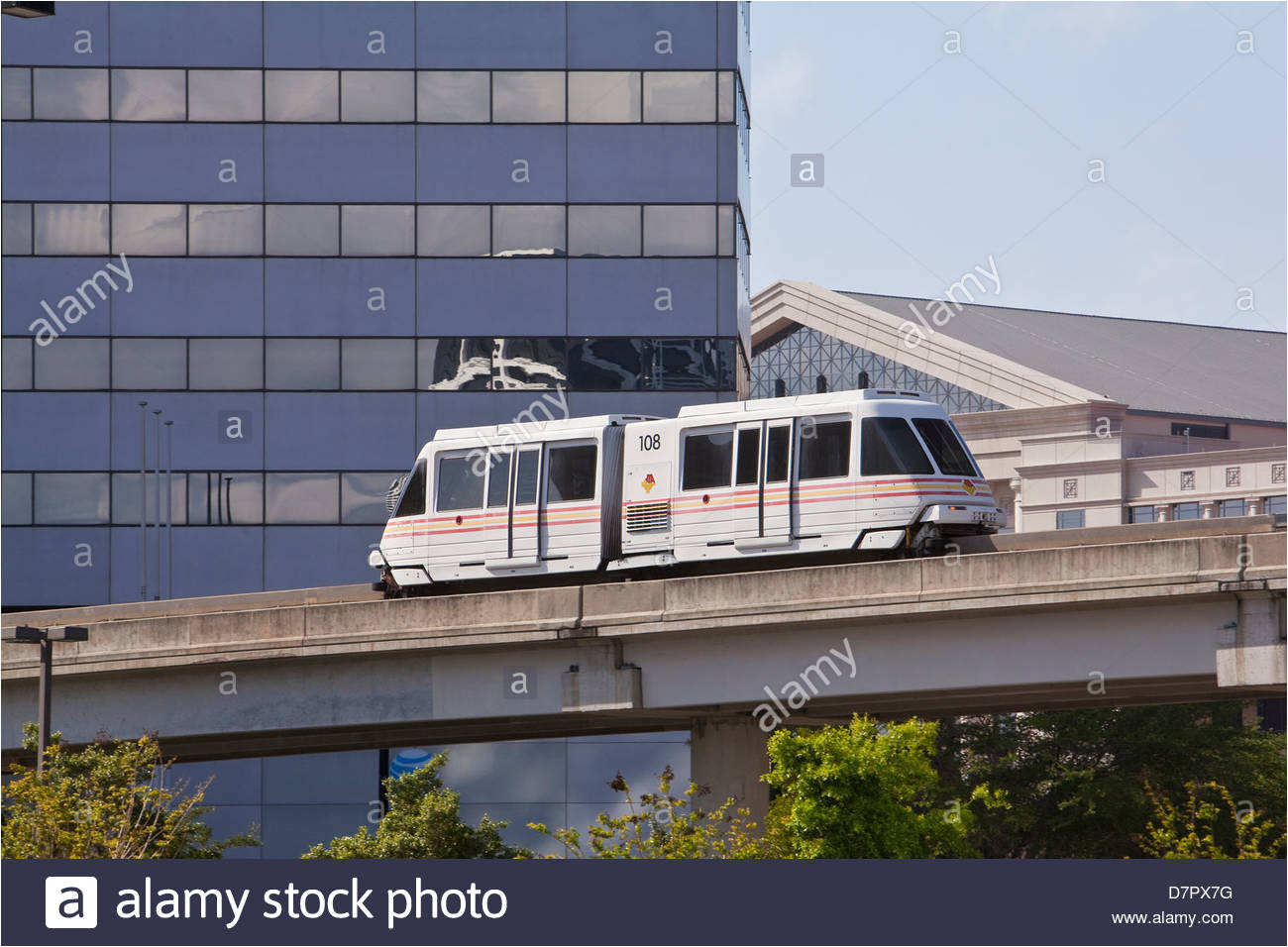 a jta skyway people mover is seen in jacksonville florida stock image