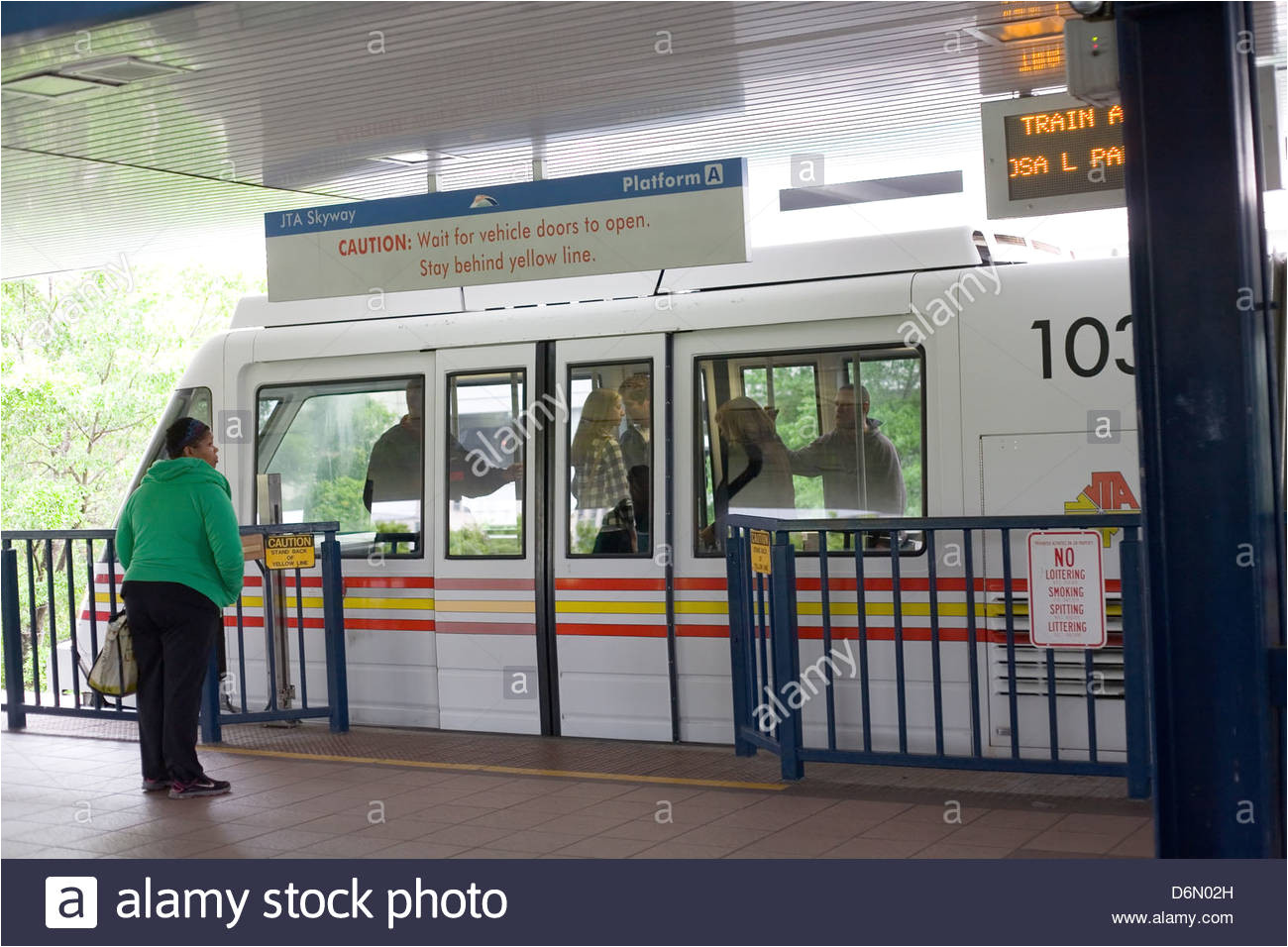 skyway train station in downtown jacksonville florida stock image