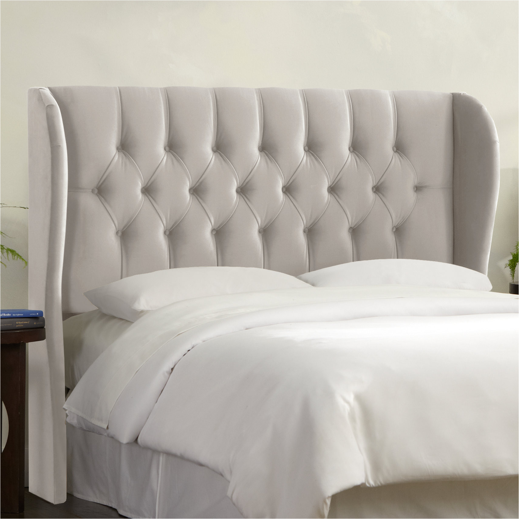 willa arlo interiors alvardo velvet tufted upholstered wingback headboard reviews wayfair