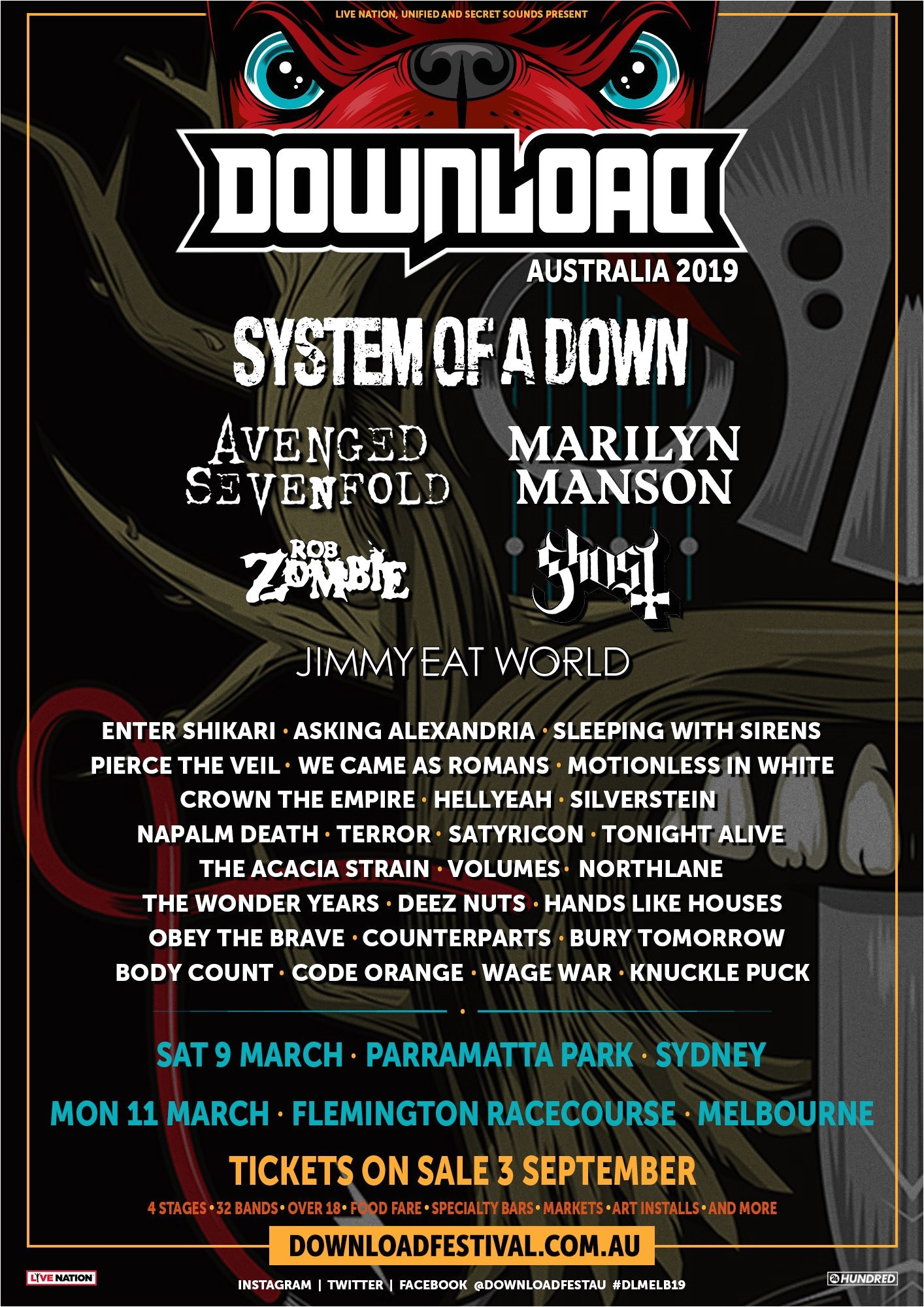 Mesa Arts and Crafts Festival 2019 Yep that Download Festival Australia 2019 Lineup Poster is Fake