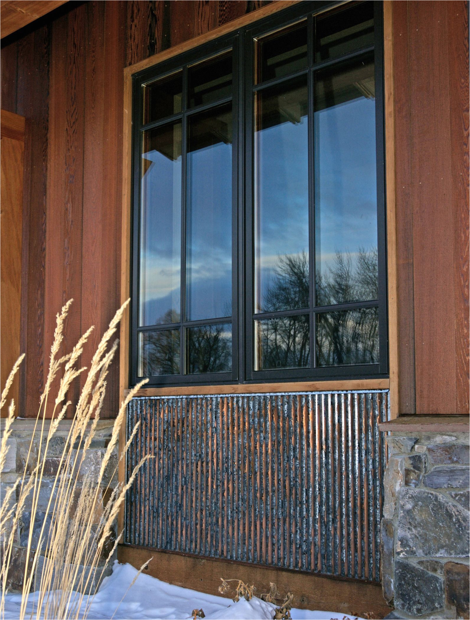 rustic corrugated metal with special patina by bridger steel