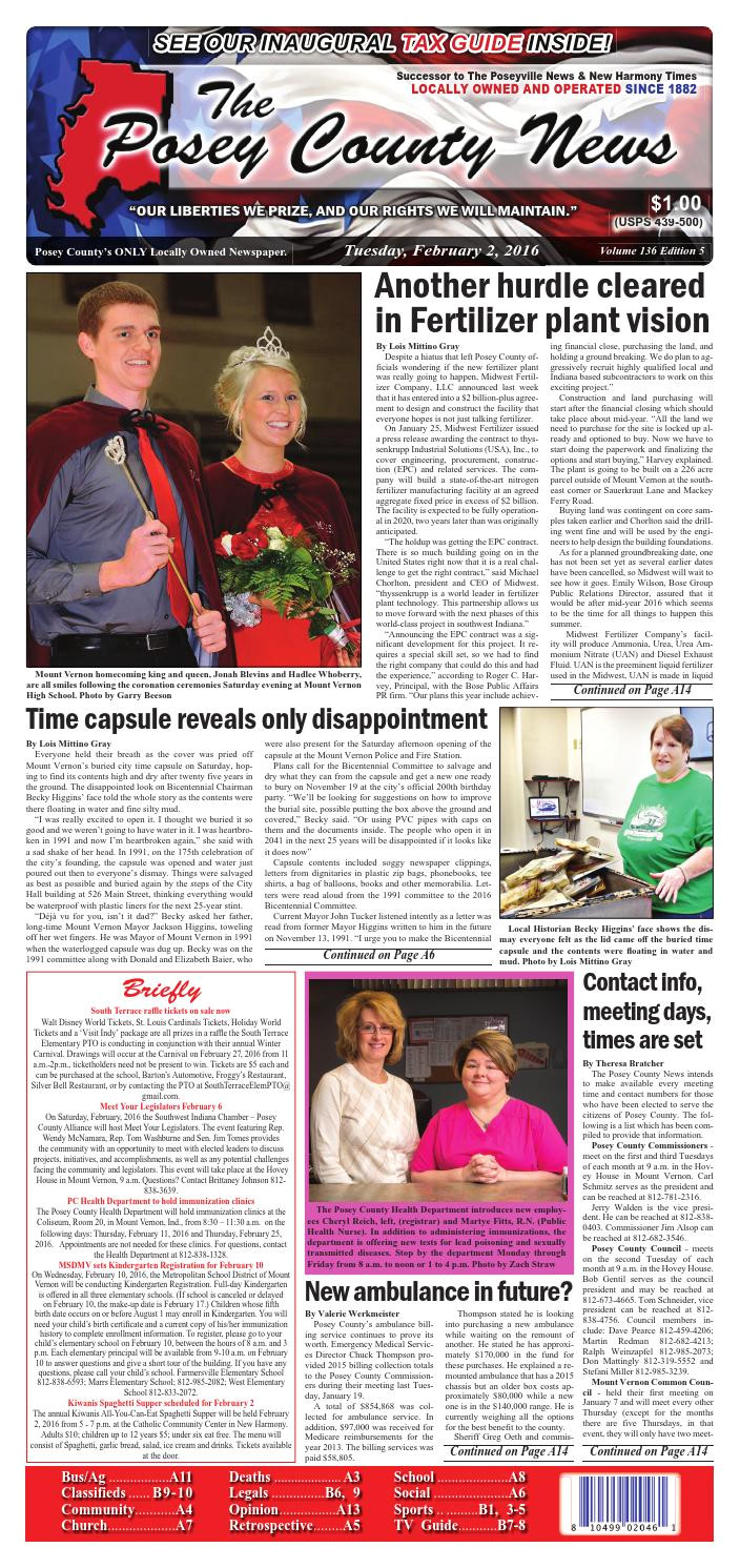 february 2 2016 the posey county news by the posey county news issuu