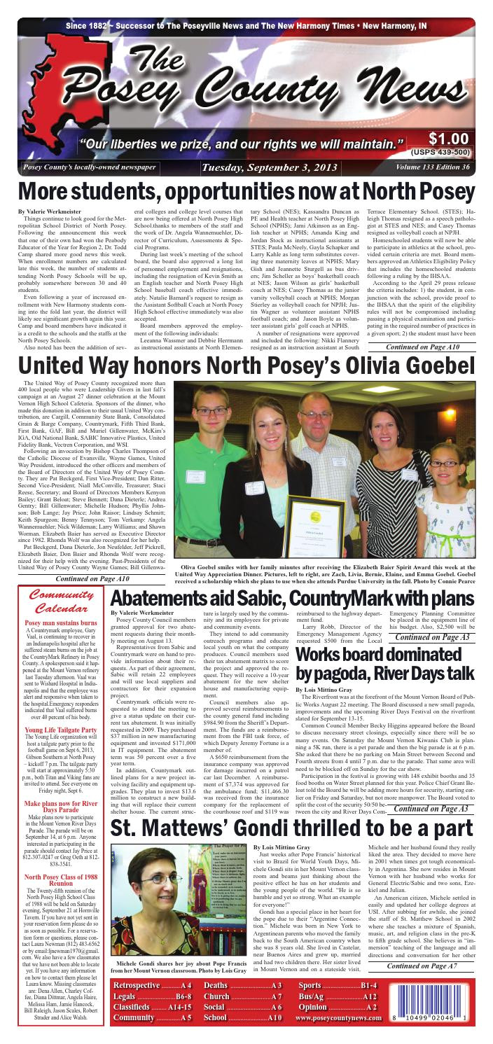 september 3 2013 the posey county news by the posey county news issuu