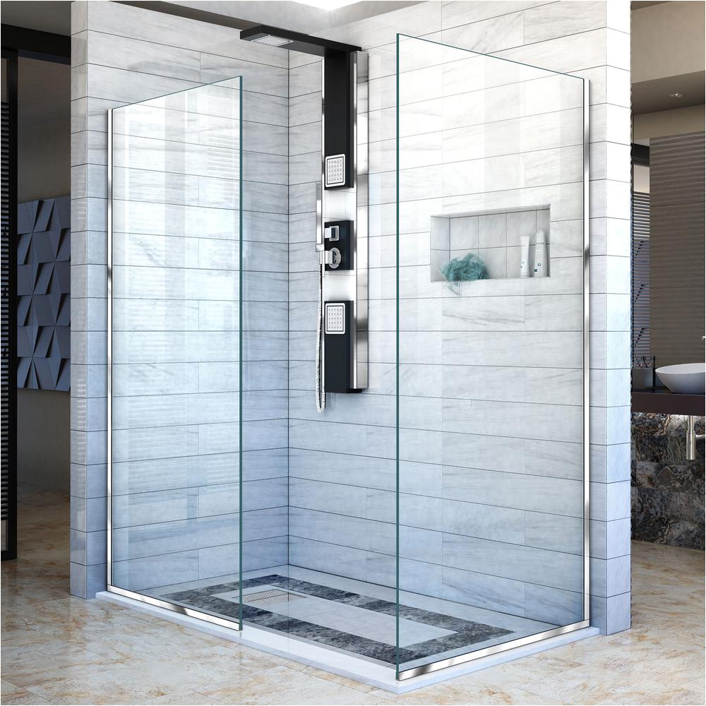 dreamline linea 34 in x 34 in x 72 in semi frameless