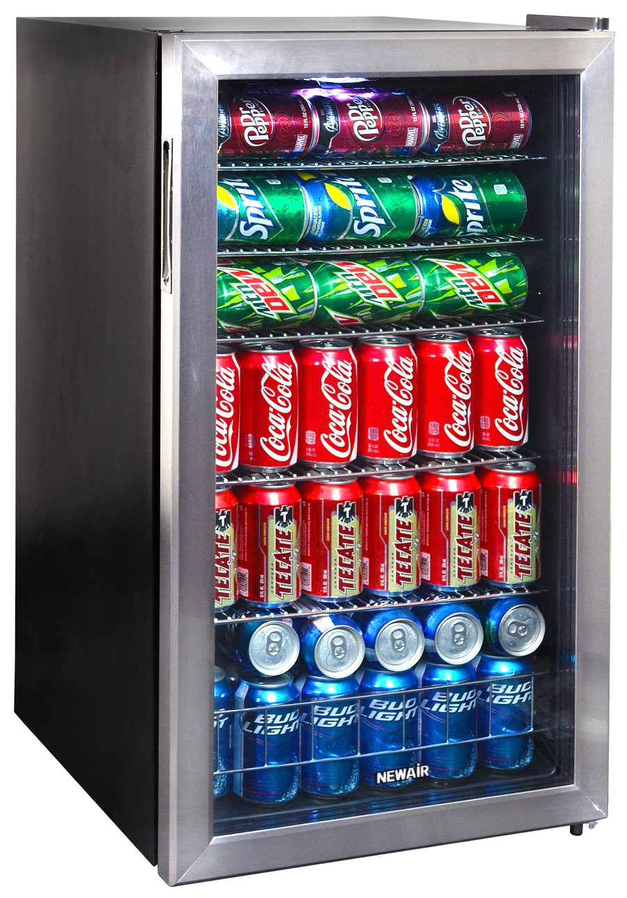 newair 126 can freestanding stainless steel beverage fridge ab 1200