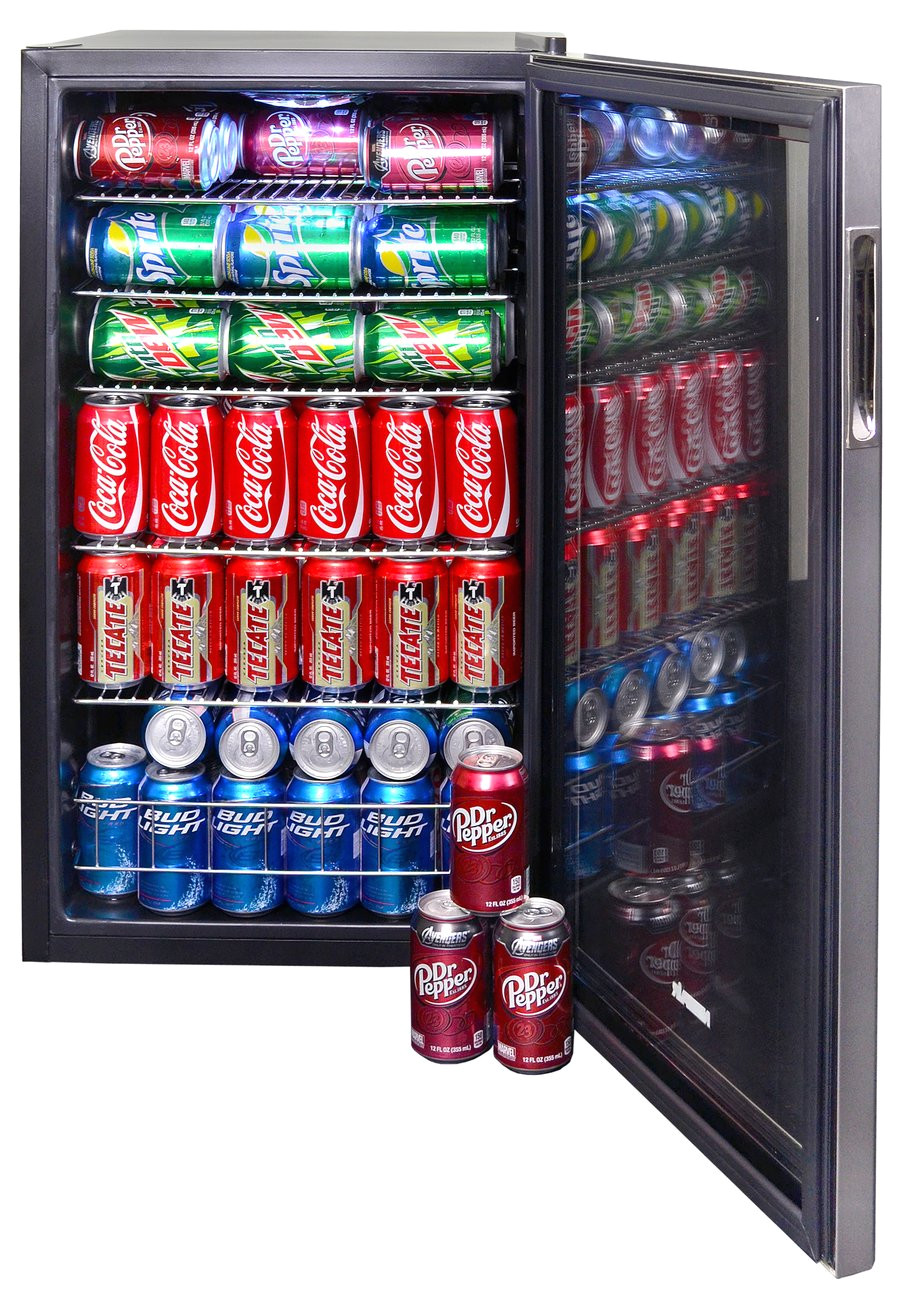 newair 126 can freestanding stainless steel beverage fridge ab 1200