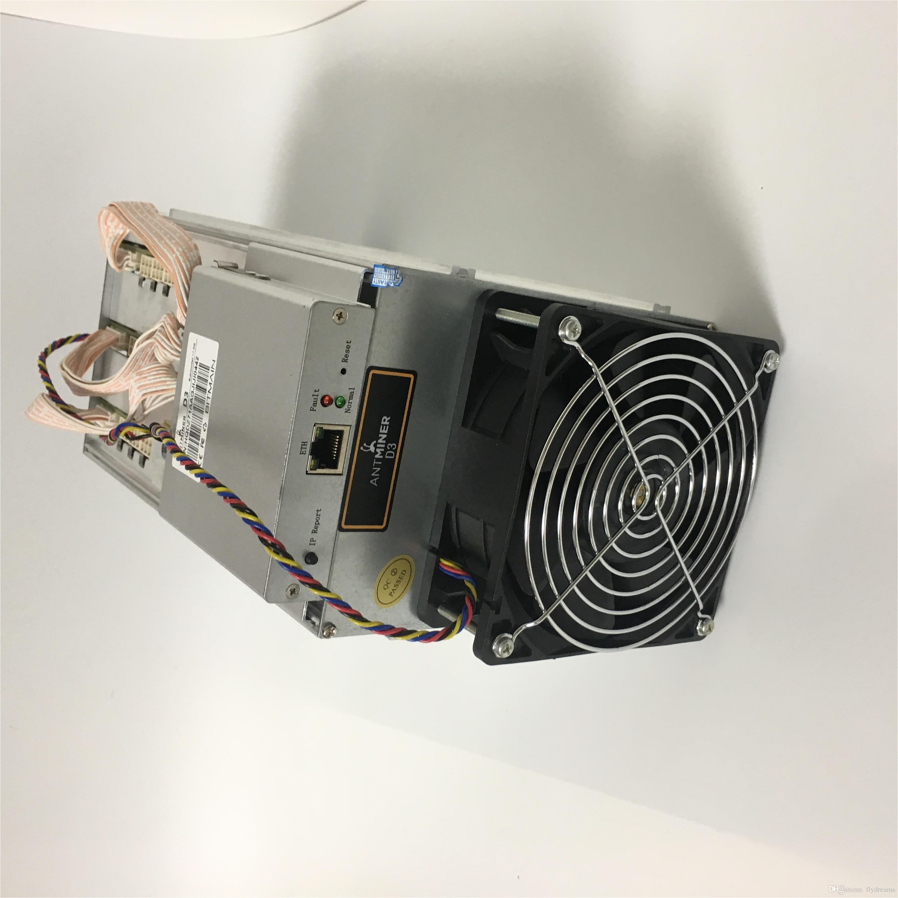 china direct sale dash miner antminer d3 17gh s 1200w on wall with power supply