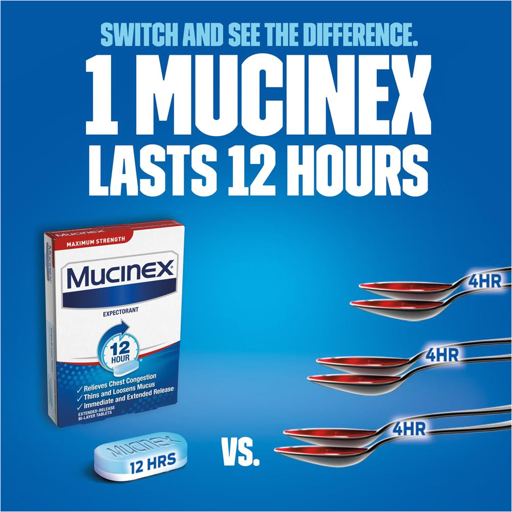 mucinexa maximum strength 12 hour chest congestion expectorant tablets