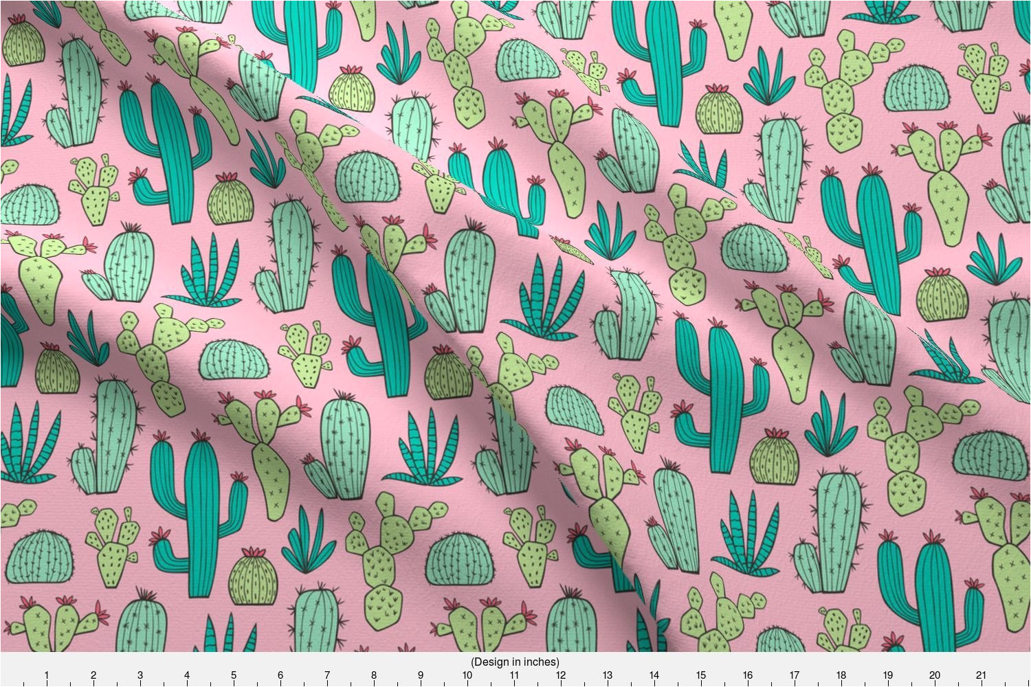 Mudcloth Cotton Fabric by the Yard Amazon Com Spoonflower Cactus Fabric Cactus Botanical Cacti