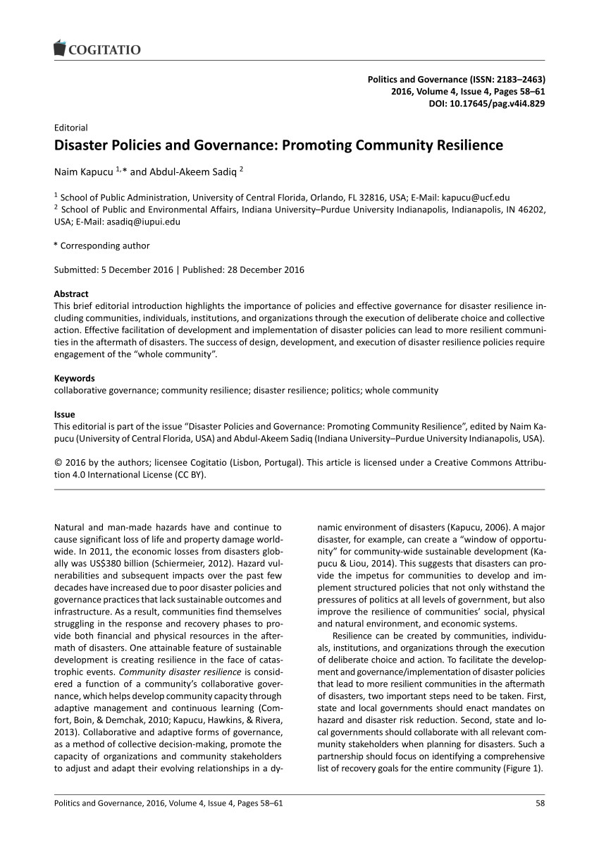 pdf disaster governance and vulnerability the case of chile