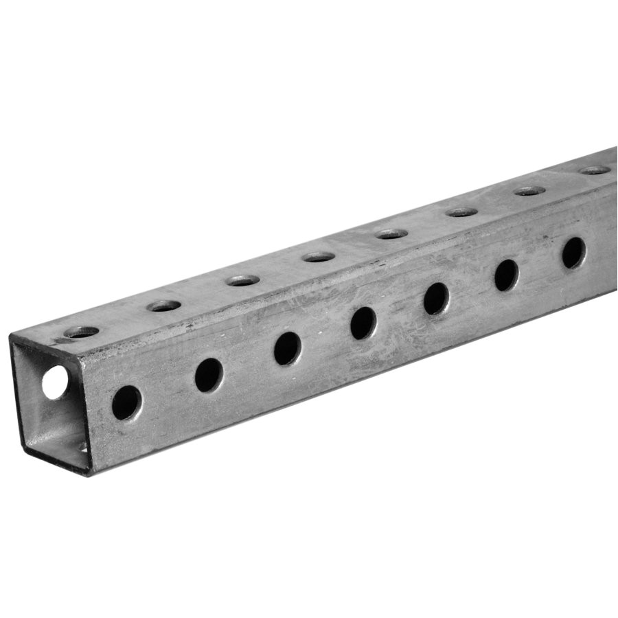 hillman 3 ft x 1 in plated steel perforated square tube