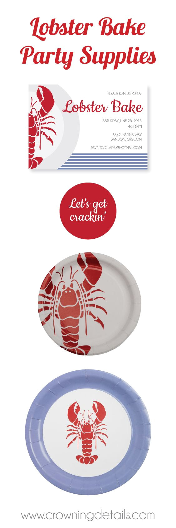 lobster paper plates lobster party supplies