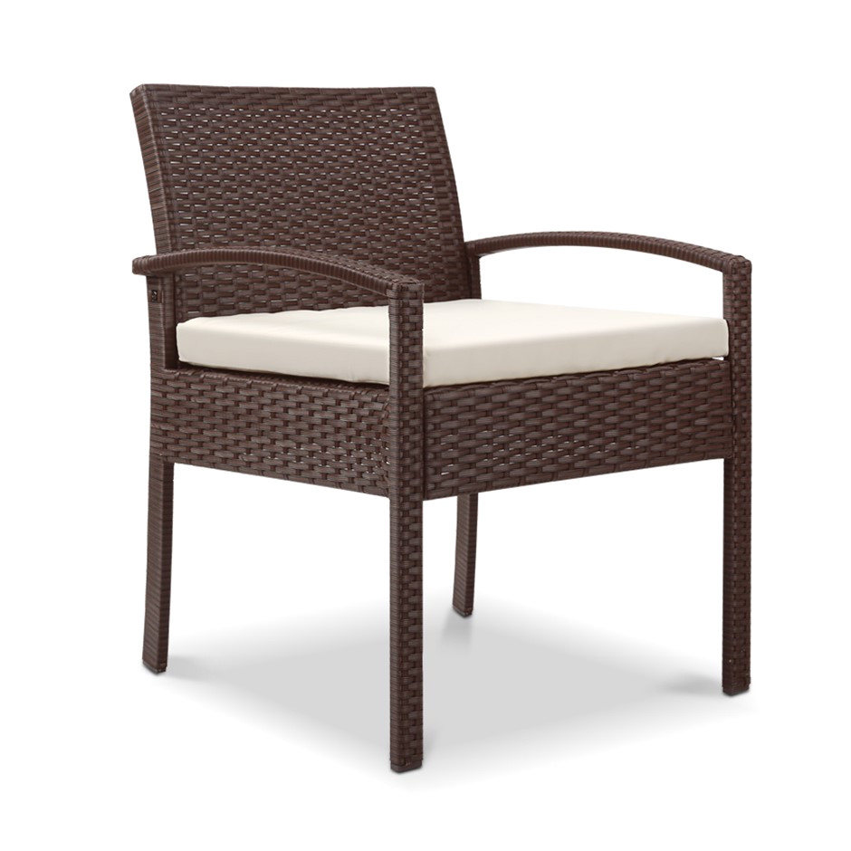 gardeon outdoor rattan chair brown