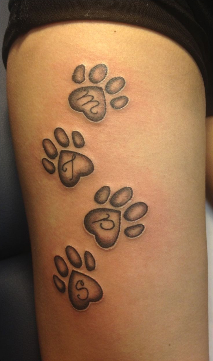 cute heart paws tattoo tattoomagz
