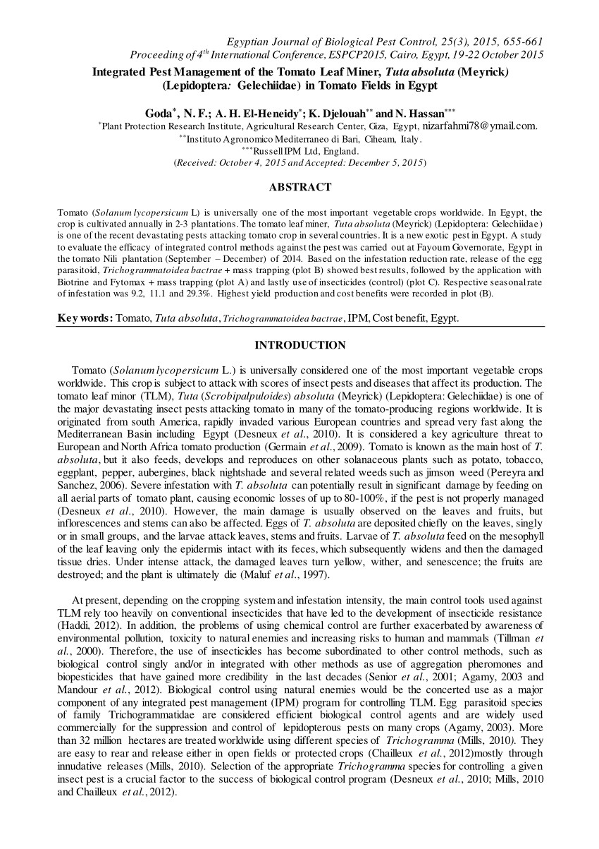 pdf leafminer parasitoids and pest management