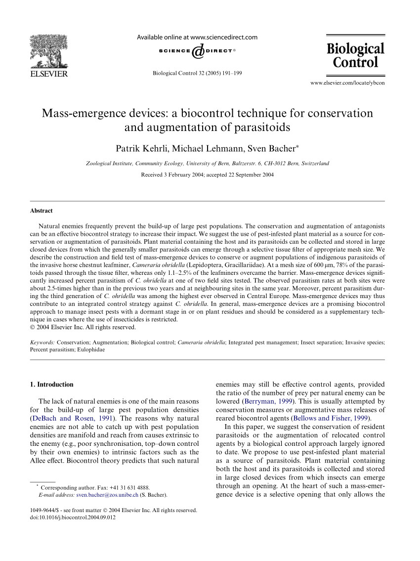 pdf leafminer parasitoids and pest management