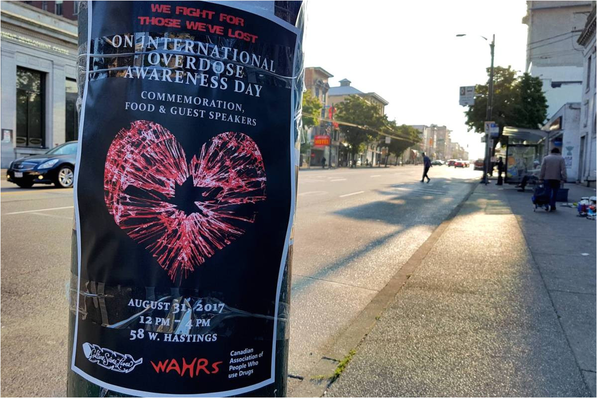 Pick and Pull Vancouver Bc B C to Commemorate International Overdose Awareness Day with events