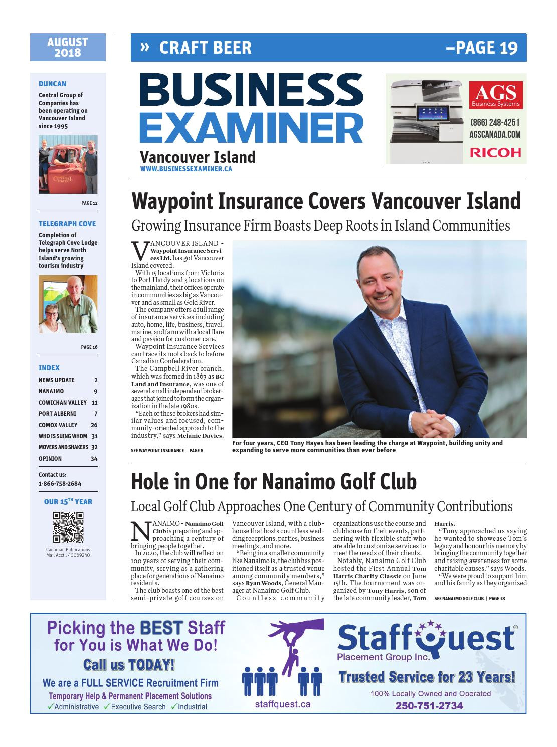 Pick and Pull Vancouver island Business Examiner Vancouver island August 2018 by Business